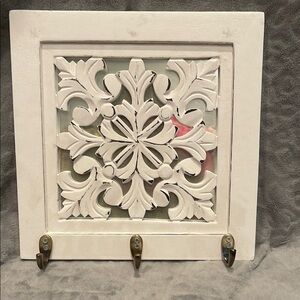 White Decorative Wall Hook by